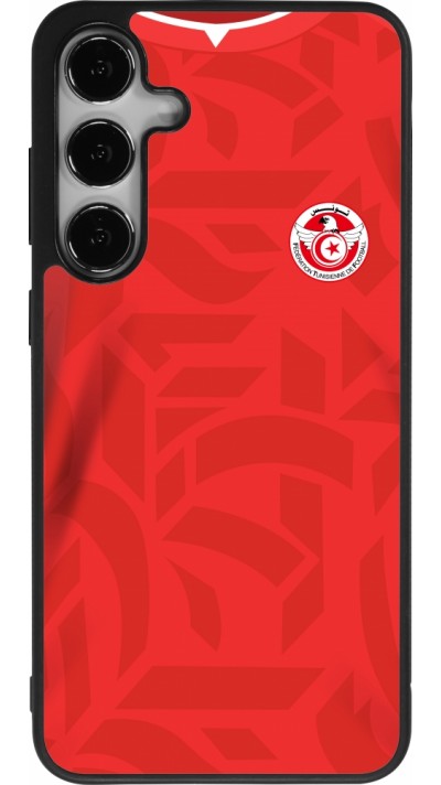 Samsung Galaxy S24+ Case Hülle - Silikon schwarz Tunesien 2022 personalisierbares Fussballtrikot