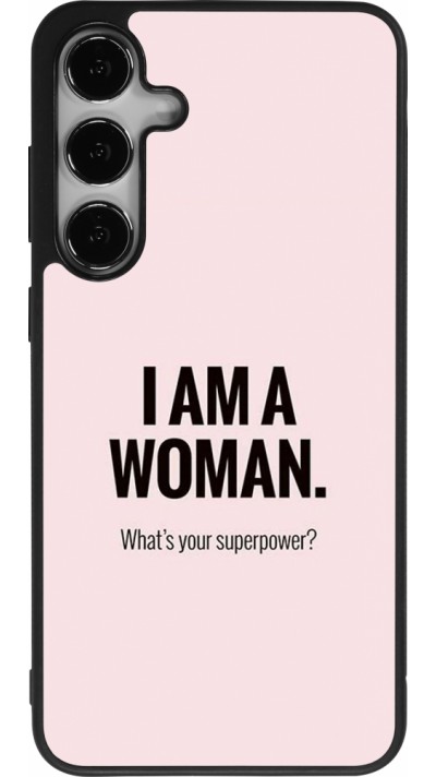 Samsung Galaxy S24+ Case Hülle - Silikon schwarz I am a woman