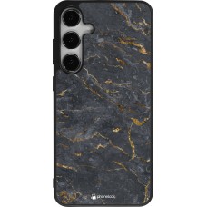 Samsung Galaxy S24+ Case Hülle - Silikon schwarz Grey Gold Marble