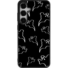 Samsung Galaxy S24+ Case Hülle - Silikon schwarz Halloween 2024 black and white ghosts