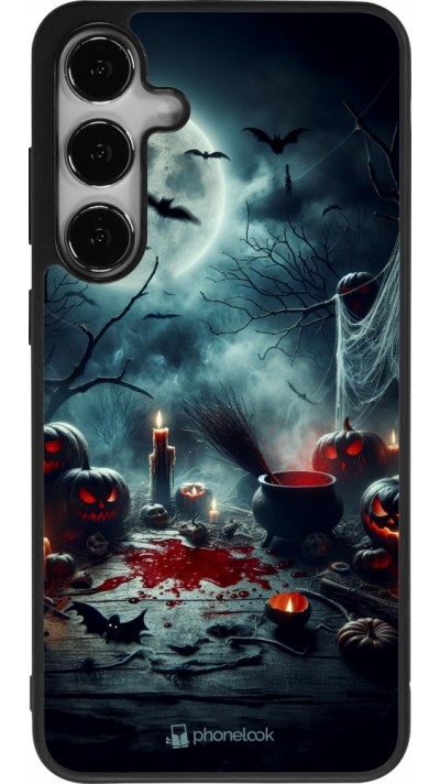 Samsung Galaxy S24+ Case Hülle - Silikon schwarz Halloween 2024 Dunkler Mond