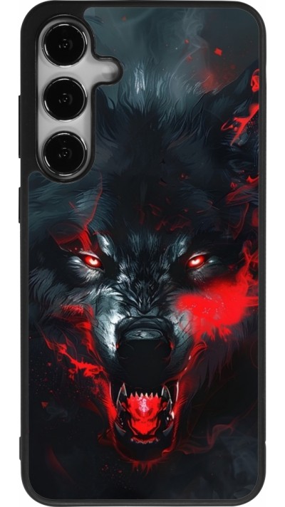 Samsung Galaxy S24+ Case Hülle - Silikon schwarz Halloween 2024 mad werewolf