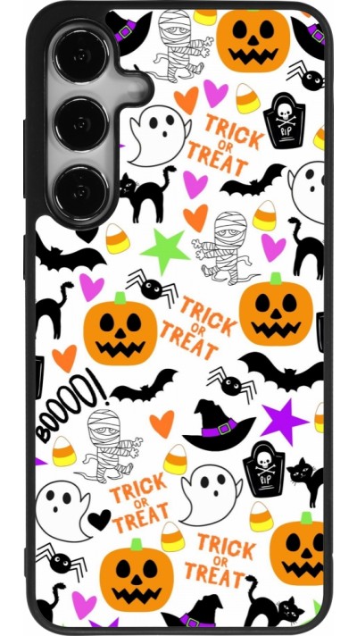 Samsung Galaxy S24+ Case Hülle - Silikon schwarz Halloween 2024 trick or treat