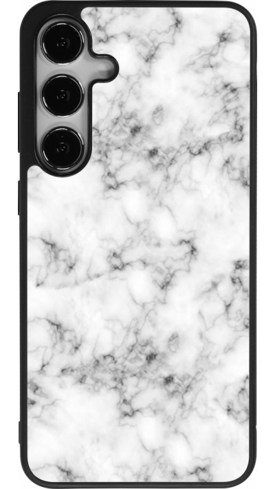 Samsung Galaxy S24+ Case Hülle - Silikon schwarz Marble 01