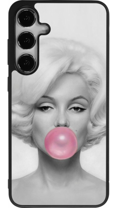 Samsung Galaxy S24+ Case Hülle - Silikon schwarz Marilyn Bubble