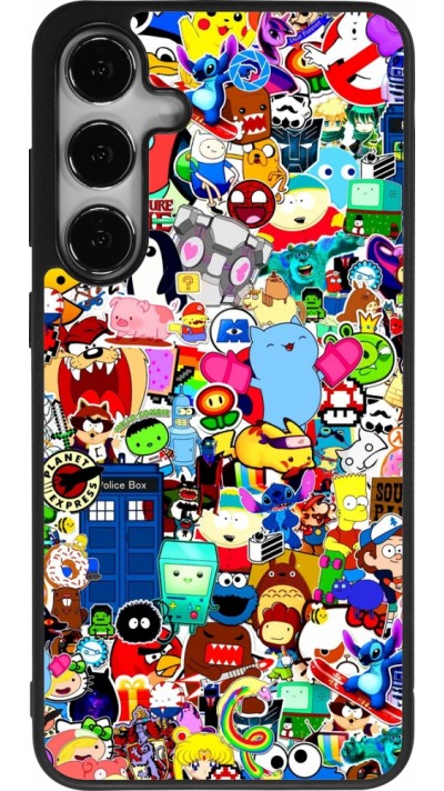 Samsung Galaxy S24+ Case Hülle - Silikon schwarz Mixed cartoons