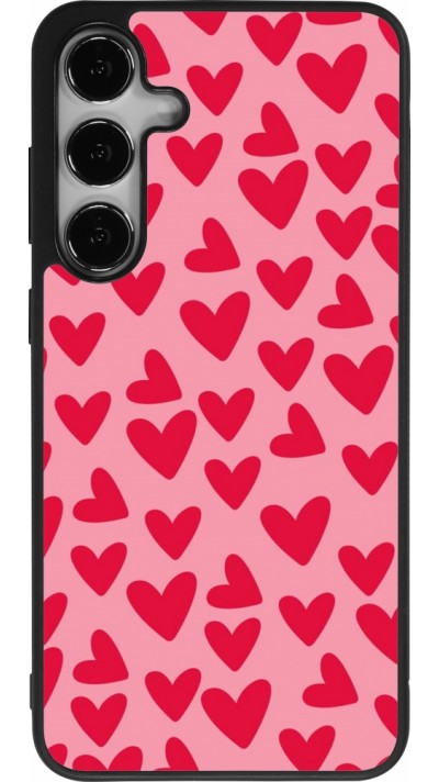 Samsung Galaxy S24+ Case Hülle - Silikon schwarz Mom 2024 kleine Herzen