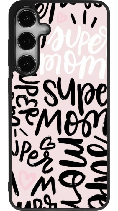 Samsung Galaxy S24+ Case Hülle - Silikon schwarz Mom 2024 Super mom