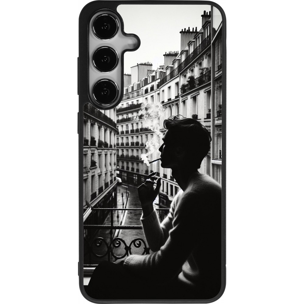 Samsung Galaxy S24+ Case Hülle - Silikon schwarz Parisian Smoker