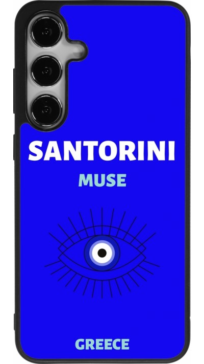 Samsung Galaxy S24+ Case Hülle - Silikon schwarz Pop Summer Destination Santorini