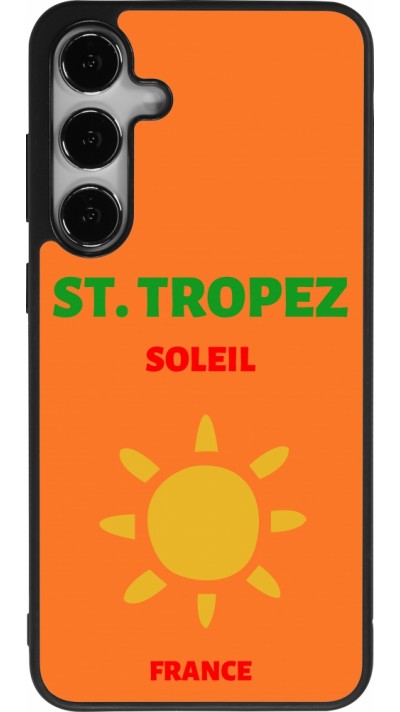 Samsung Galaxy S24+ Case Hülle - Silikon schwarz Pop Summer Destination St-Tropez