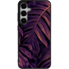 Samsung Galaxy S24+ Case Hülle - Silikon schwarz Purple Light Leaves