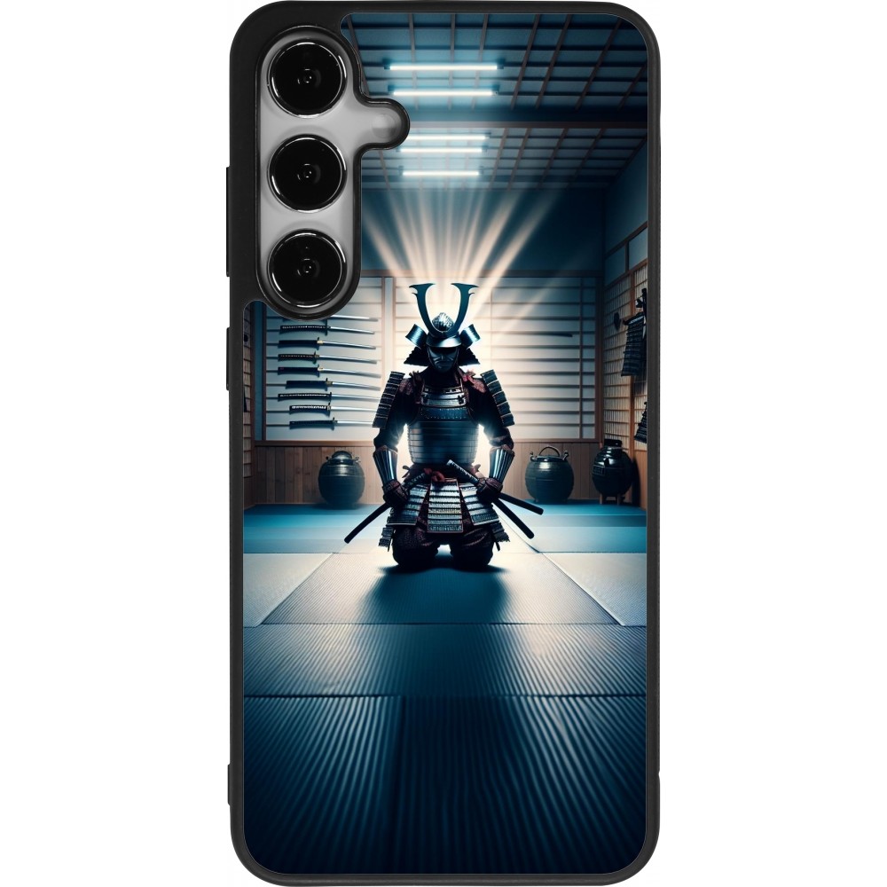 Samsung Galaxy S24+ Case Hülle - Silikon schwarz Samurai im Gebet