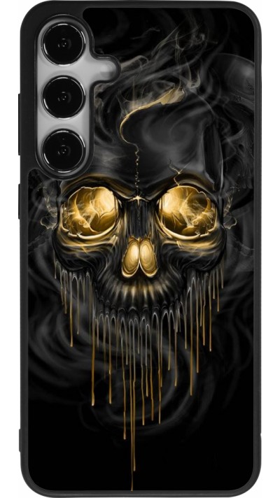 Samsung Galaxy S24+ Case Hülle - Silikon schwarz Skull 02