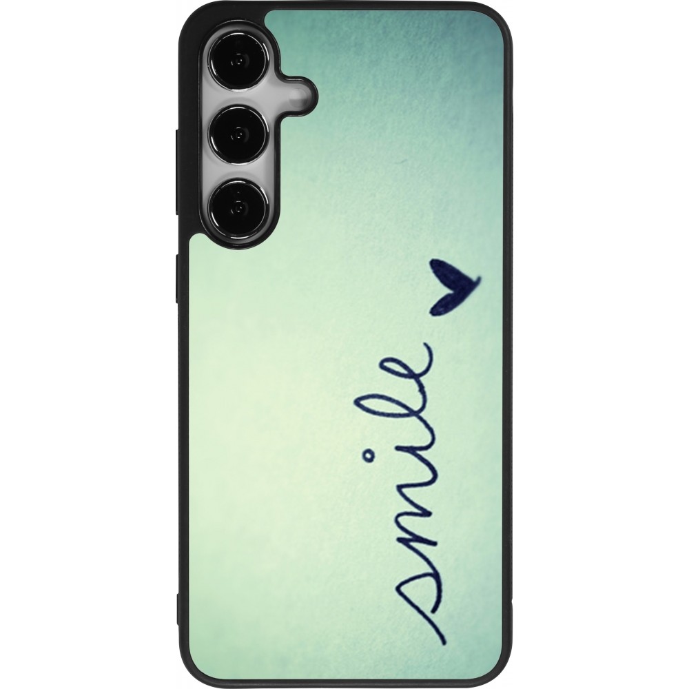 Samsung Galaxy S24+ Case Hülle - Silikon schwarz Smile