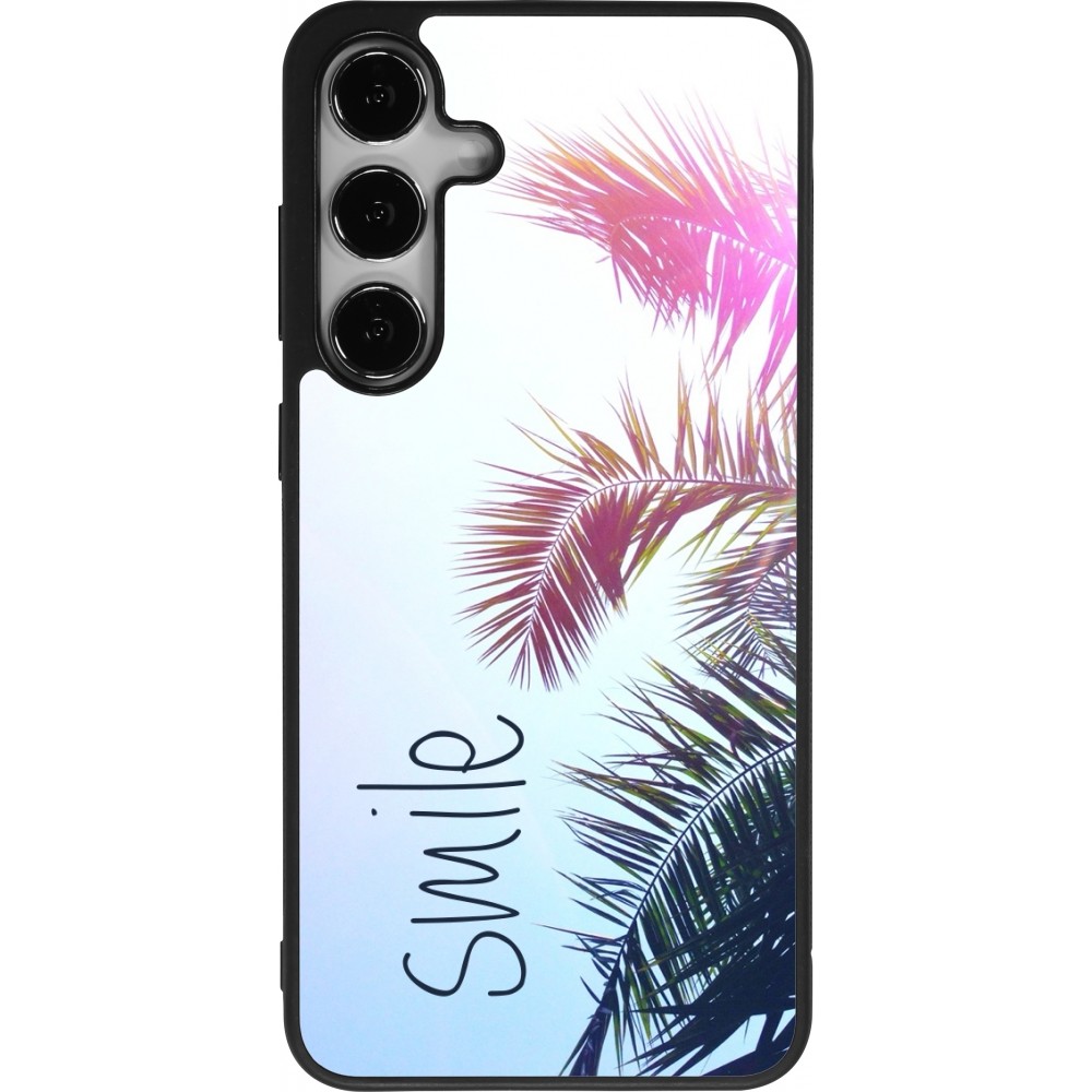 Samsung Galaxy S24+ Case Hülle - Silikon schwarz Smile 05