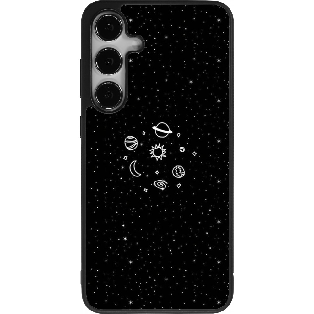 Samsung Galaxy S24+ Case Hülle - Silikon schwarz Space Doodle