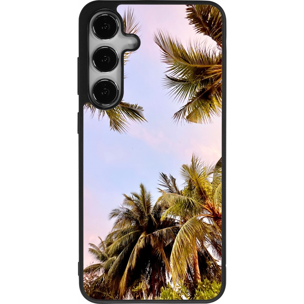 Samsung Galaxy S24+ Case Hülle - Silikon schwarz Summer 2023 palm tree vibe