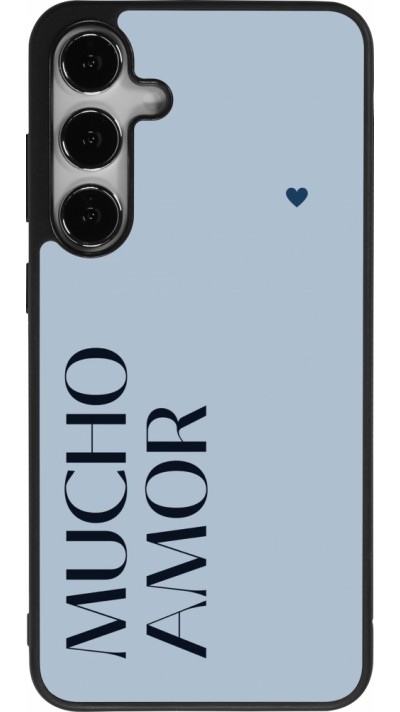 Samsung Galaxy S24+ Case Hülle - Silikon schwarz Valentine 2024 mucho amor azul