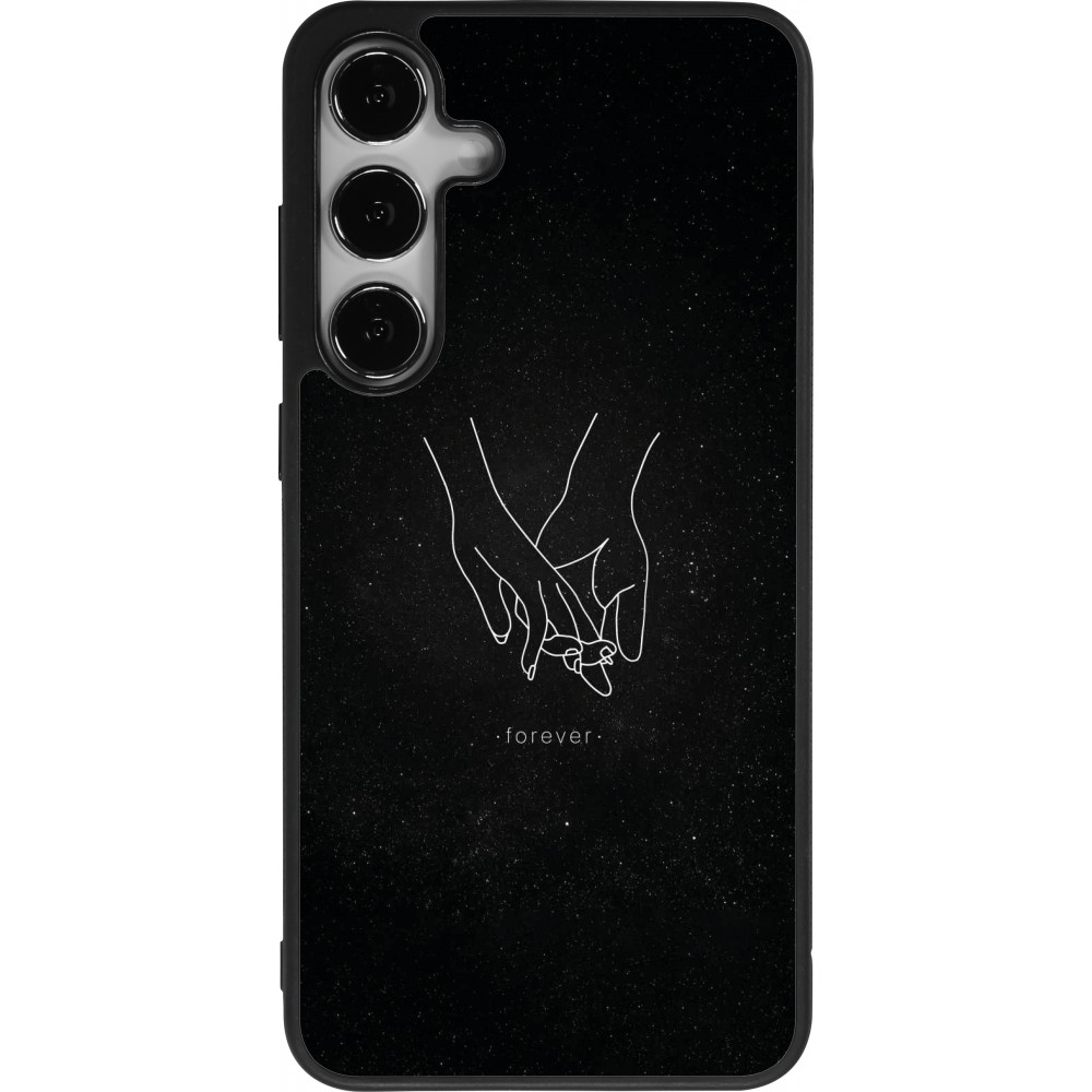 Samsung Galaxy S24+ Case Hülle - Silikon schwarz Valentine 2023 hands forever