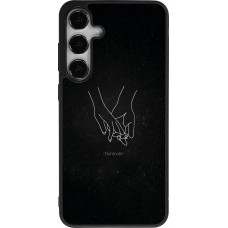 Samsung Galaxy S24+ Case Hülle - Silikon schwarz Valentine 2023 hands forever