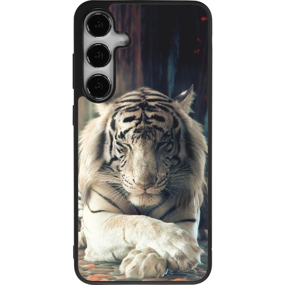 Samsung Galaxy S24+ Case Hülle - Silikon schwarz Zen Tiger