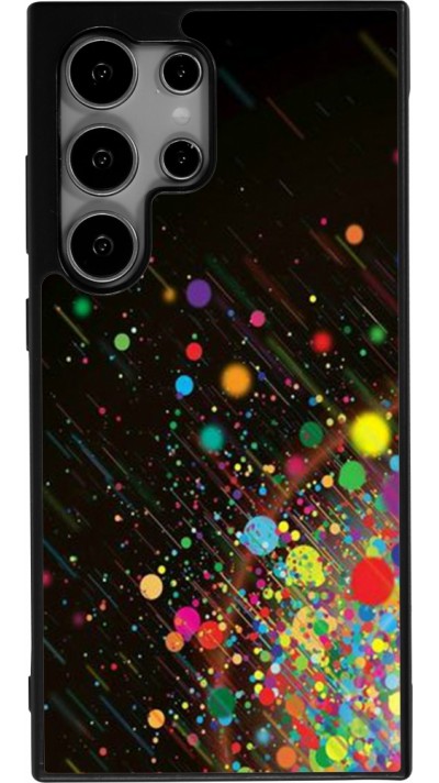 Samsung Galaxy S24 Ultra Case Hülle - Silikon schwarz Abstract Bubble Lines