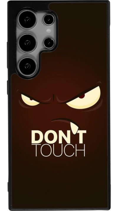 Samsung Galaxy S24 Ultra Case Hülle - Silikon schwarz Angry Dont Touch