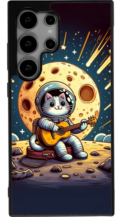 Samsung Galaxy S24 Ultra Case Hülle - Silikon schwarz AstroKatze RockMond