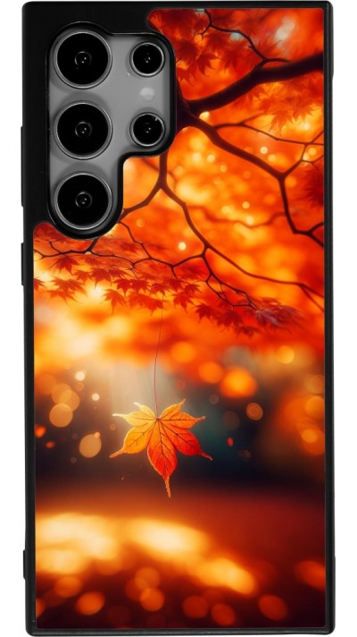 Samsung Galaxy S24 Ultra Case Hülle - Silikon schwarz Herbst Magisch Orange