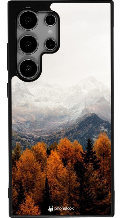 Samsung Galaxy S24 Ultra Case Hülle - Silikon schwarz Autumn 21 Forest Mountain