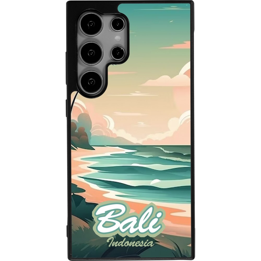 Samsung Galaxy S24 Ultra Case Hülle - Silikon schwarz Bali Landscape