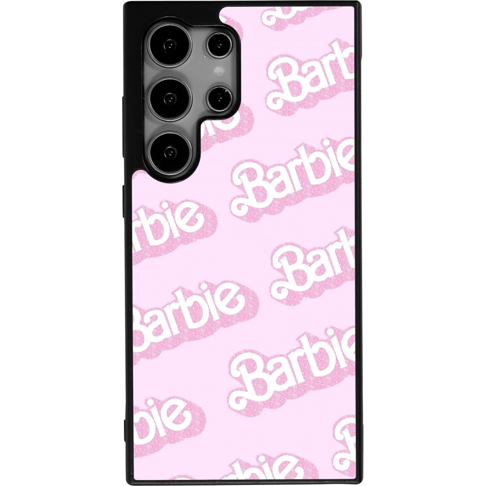 Samsung Galaxy S24 Ultra Case Hülle - Silikon schwarz Barbie light pink pattern