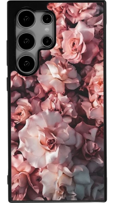 Samsung Galaxy S24 Ultra Case Hülle - Silikon schwarz Beautiful Roses