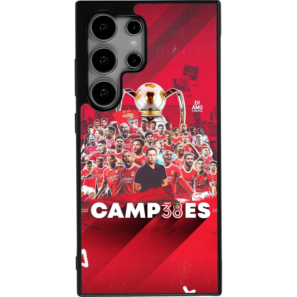 Coque Samsung Galaxy S24 Ultra - Silicone rigide noir Benfica Campeoes 2023