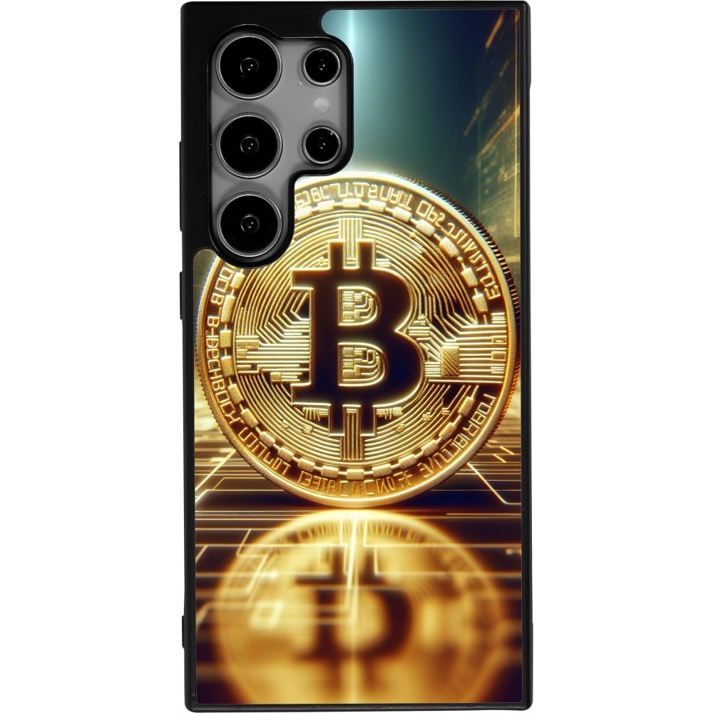 Samsung Galaxy S24 Ultra Case Hülle - Silikon schwarz Bitcoin Stehen