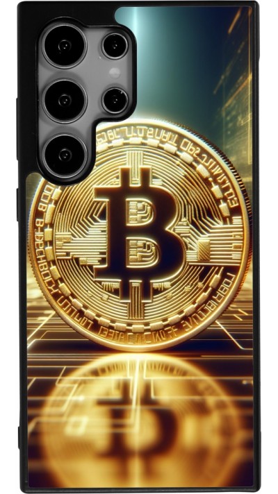 Samsung Galaxy S24 Ultra Case Hülle - Silikon schwarz Bitcoin Stehen