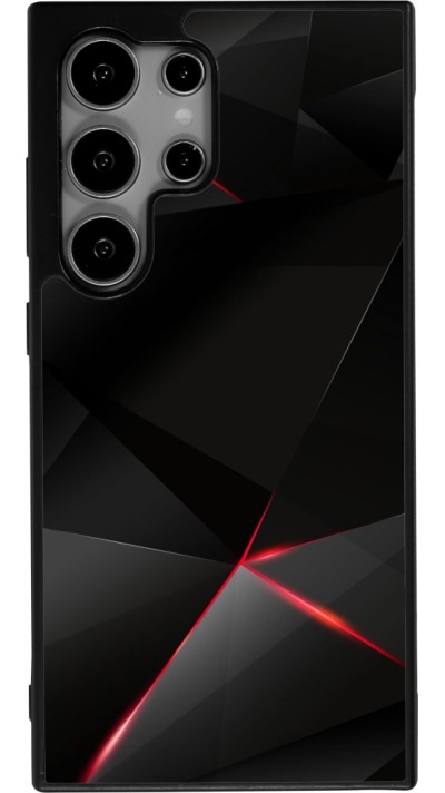 Samsung Galaxy S24 Ultra Case Hülle - Silikon schwarz Black Red Lines