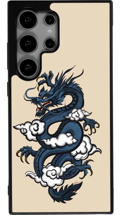 Samsung Galaxy S24 Ultra Case Hülle - Silikon schwarz Blue Dragon Tattoo