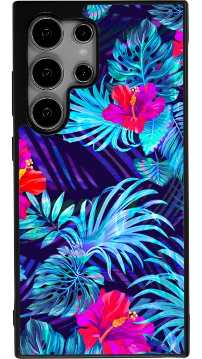 Samsung Galaxy S24 Ultra Case Hülle - Silikon schwarz Blue Forest