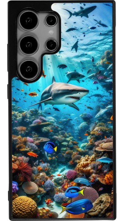 Samsung Galaxy S24 Ultra Case Hülle - Silikon schwarz Bora Bora Meer und Wunder