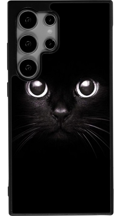 Samsung Galaxy S24 Ultra Case Hülle - Silikon schwarz Cat eyes