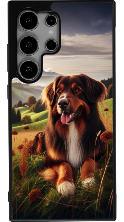 Samsung Galaxy S24 Ultra Case Hülle - Silikon schwarz Hund Land Schweiz