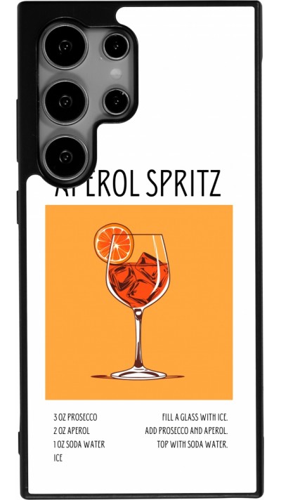 Samsung Galaxy S24 Ultra Case Hülle - Silikon schwarz Cocktail Rezept Aperol Spritz