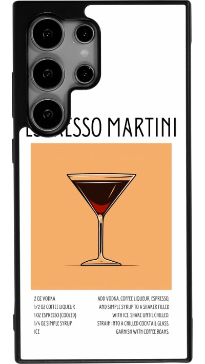 Samsung Galaxy S24 Ultra Case Hülle - Silikon schwarz Cocktail Rezept Espresso Martini