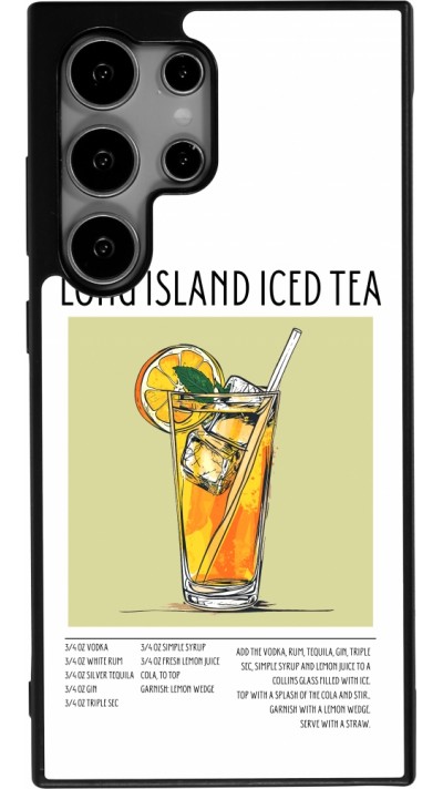 Samsung Galaxy S24 Ultra Case Hülle - Silikon schwarz Cocktail Rezept Long Island Ice Tea