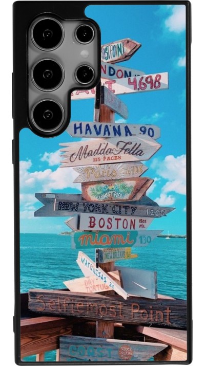 Samsung Galaxy S24 Ultra Case Hülle - Silikon schwarz Cool Cities Directions