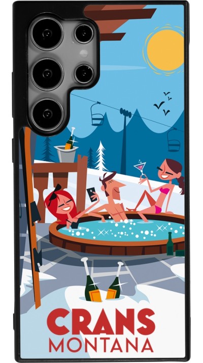 Samsung Galaxy S24 Ultra Case Hülle - Silikon schwarz Crans-Montana Mountain Jacuzzi