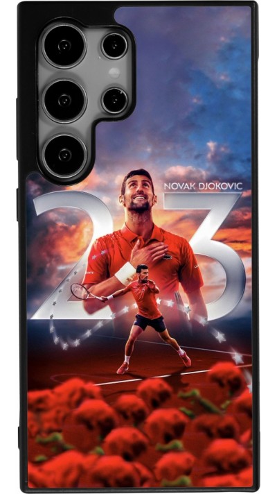 Samsung Galaxy S24 Ultra Case Hülle - Silikon schwarz Djokovic 23 Grand Slam