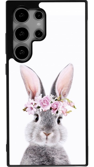 Samsung Galaxy S24 Ultra Case Hülle - Silikon schwarz Easter 2023 flower bunny